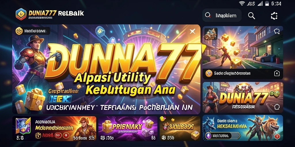 Tampilan antarmuka DUNIA777 yang menarik dan mudah digunakan.