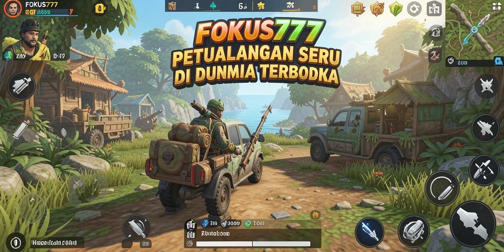 Tampilan gameplay seru saat menjelajahi dunia terbuka FOKUS777.