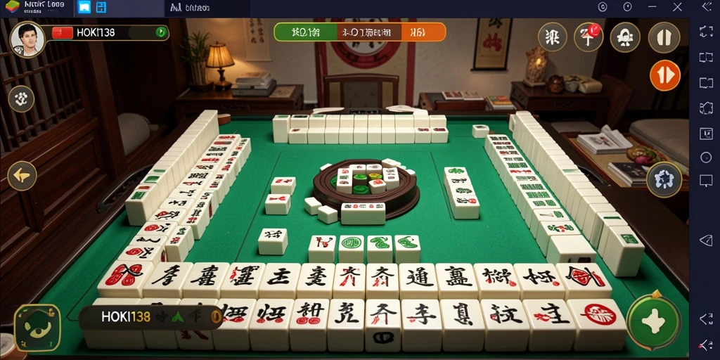 Tampilan antarmuka permainan Mahjong HOKI138 yang menarik.