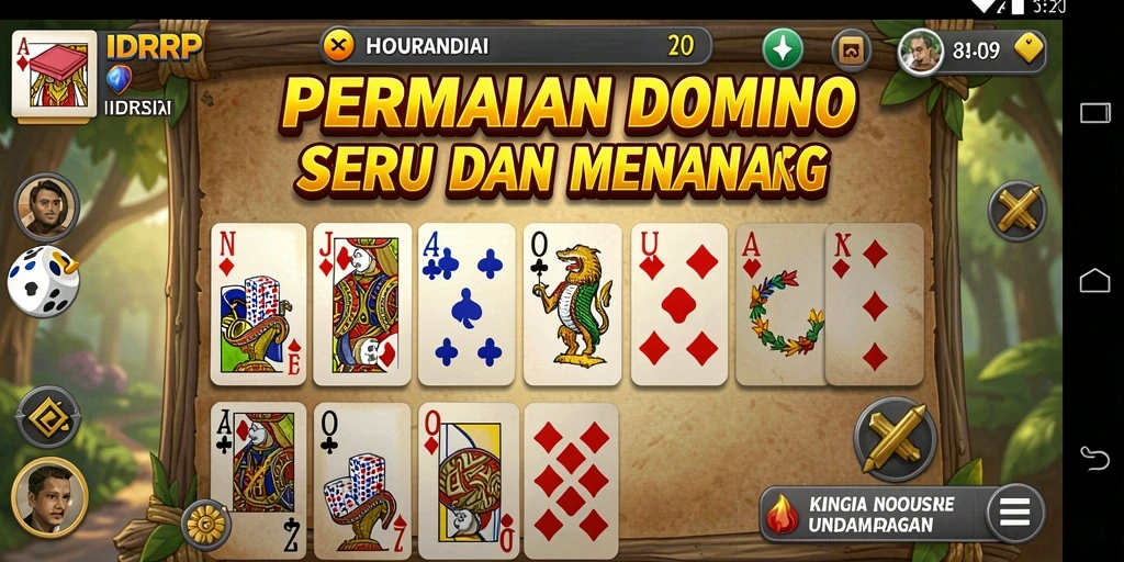 Screenshot gameplay <strong>IDRRP</strong> menunjukkan aksi seru permainan domino.