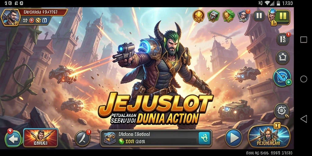 Tampilan gameplay seru dalam JEJUSLOT dengan aksi yang mendebarkan.