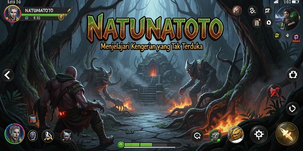 Screenshot gameplay NATUNATOTO yang mendebarkan dan misterius.