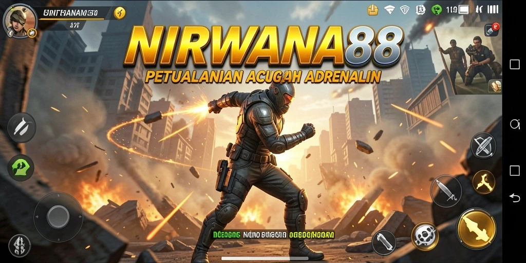 Tampilan aksi menegangkan dari gameplay NIRWANA88 dengan serangan yang cepat.