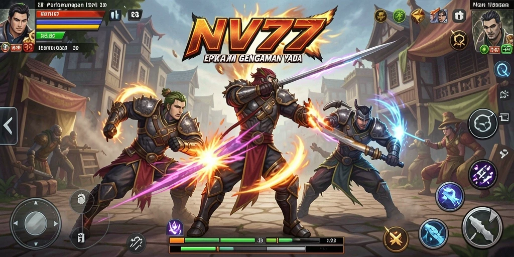 Tampilan layar pertarungan mendebarkan di NV77.