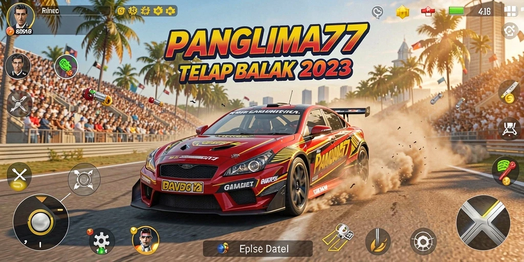 Tampilan gameplay balap cepat dan mendebarkan di PANGLIMA77.