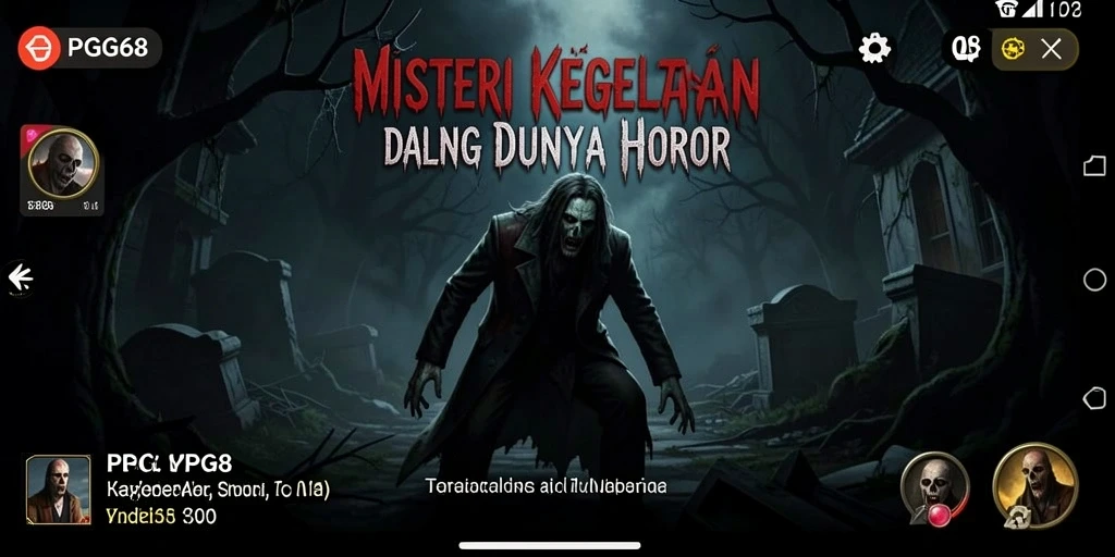 Screenshot PGG68 menampilkan suasana menyeramkan dengan gameplay yang intens.