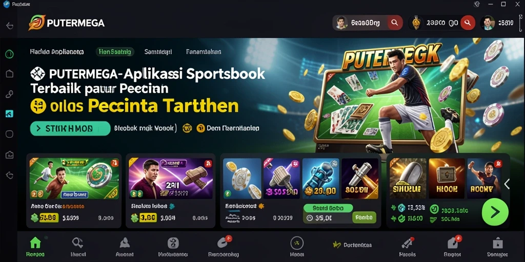 Screenshot utama dari gameplay PUTERMEGA yang menunjukkan aksi taruhan.