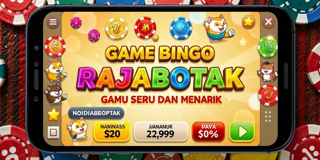 Tampilan gameplay seru dari RAJABOTAK yang penuh warna.