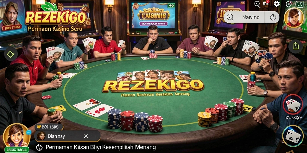Tampilan seru dan mengasyikkan dari permainan Kasino REZEKIGO.