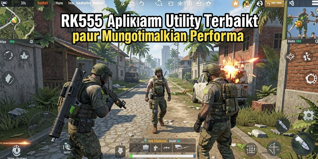 Tampilan antar muka RK55 dengan fitur utility yang menarik.