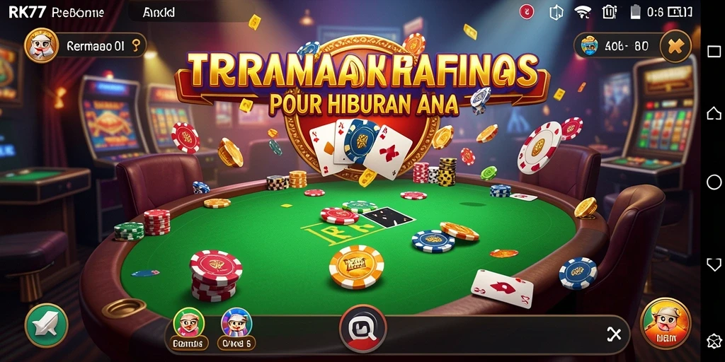 Tampilan gameplay RK77 yang menarik dan menghibur dalam suasana Kasino.