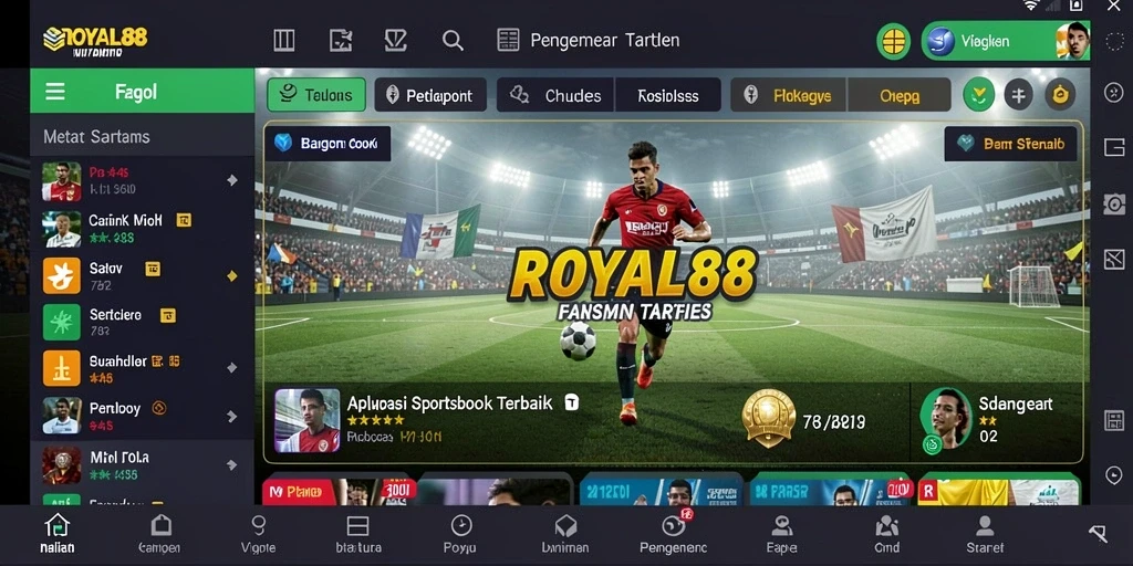 Tampilan gameplay seru dari aplikasi Sportsbook ROYAL88.