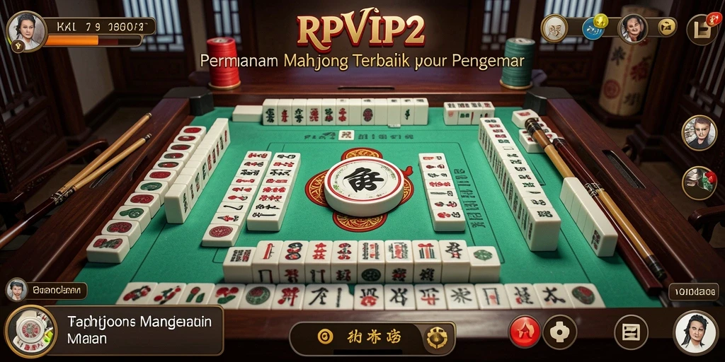 Screenshot RPVIP2 menunjukkan gameplay Mahjong yang menggugah.