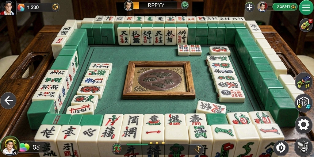 Tangkapan layar utama dari gameplay Mahjong yang memukau.