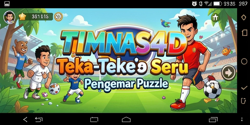Screenshot gameplay TIMNAS4D menampilkan serunya menyelesaikan teka-teki.