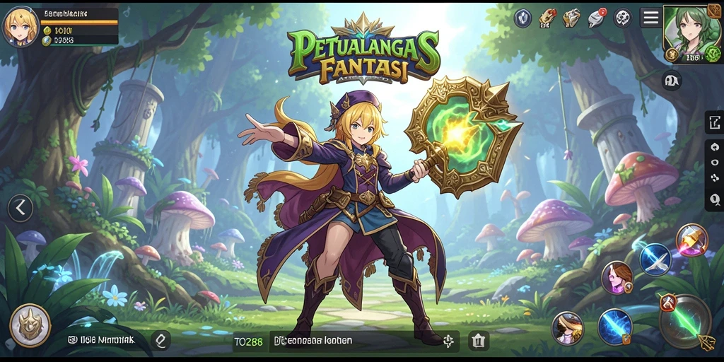 Tampilan gameplay TO288 yang penuh aksi di dunia anime.