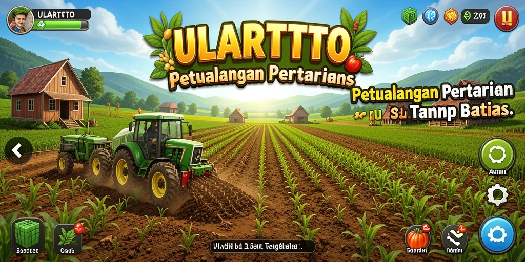 Tampilan gameplay ULARTOTO yang penuh warna dan interaktif.