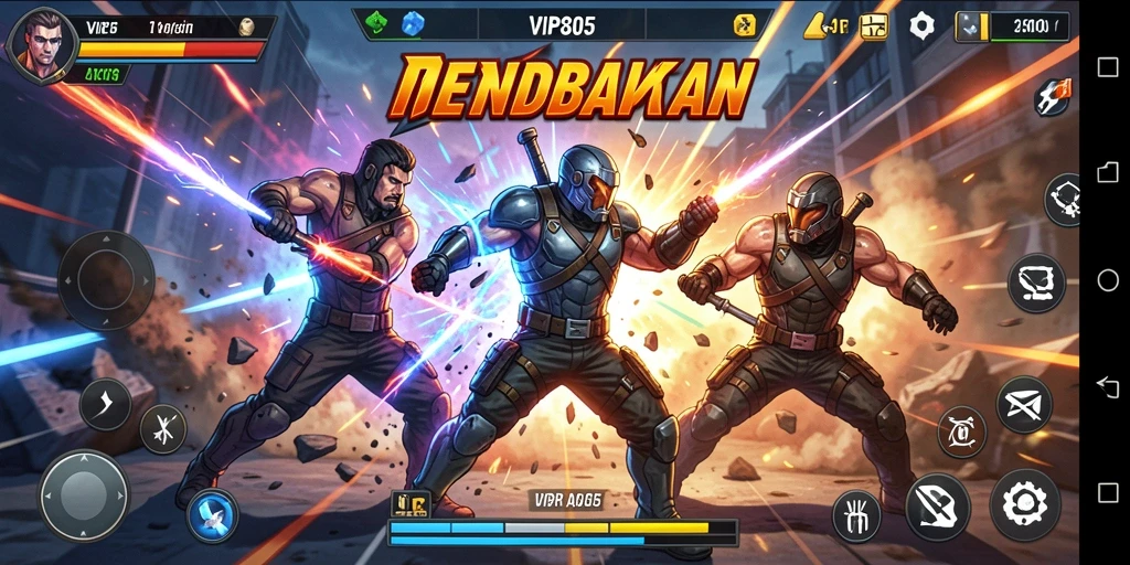 Screenshot dari permainan VIP805 menunjukkan aksi pertarungan yang seru.